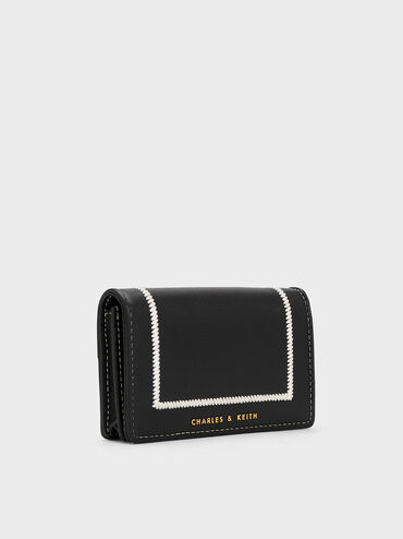 Astra Contrast Trim Wallet, Black, hi-res