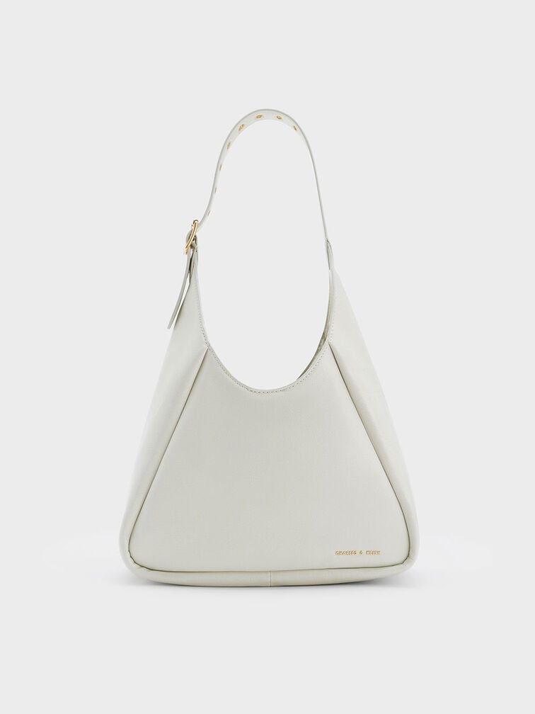 Buzz Hobo Bag, White, hi-res