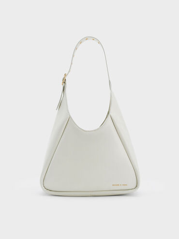 Buzz Hobo Bag, White, hi-res