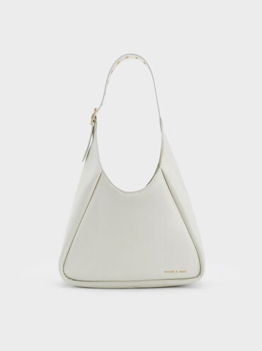 Buzz Hobo Bag, White, hi-res