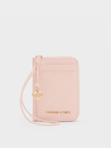 Apfra Quilted Wristlet, Pink, hi-res