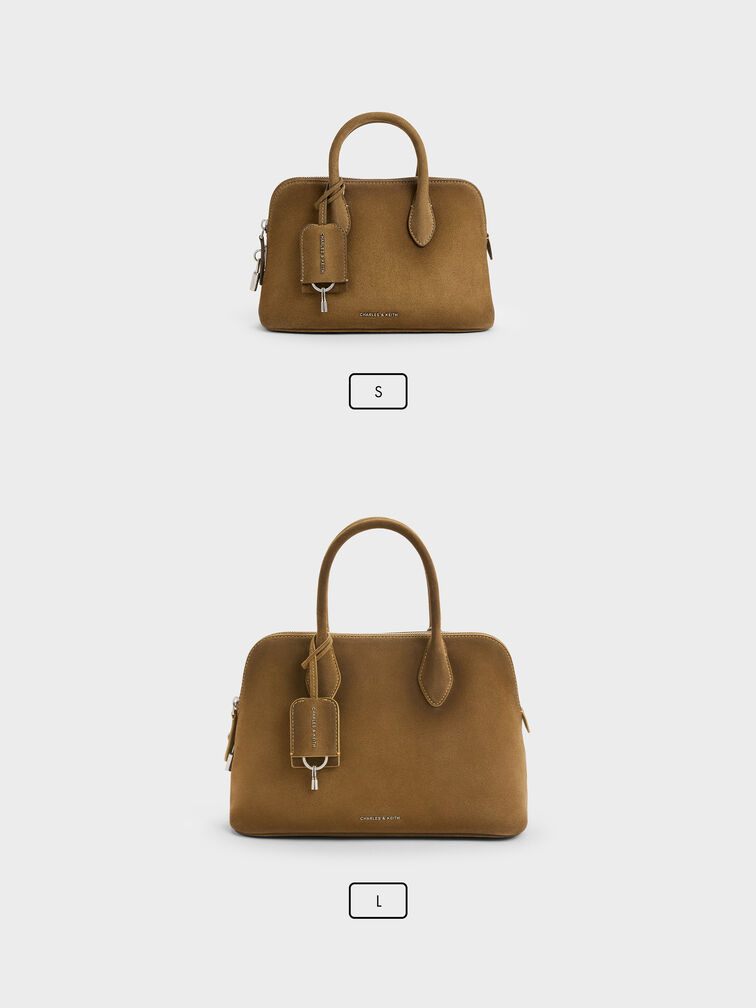 Ginevra Structured Bowling Bag, Sahara Sand, hi-res