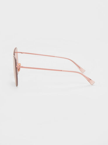 Recycled Acetate Butterfly Sunglasses, Pink, hi-res
