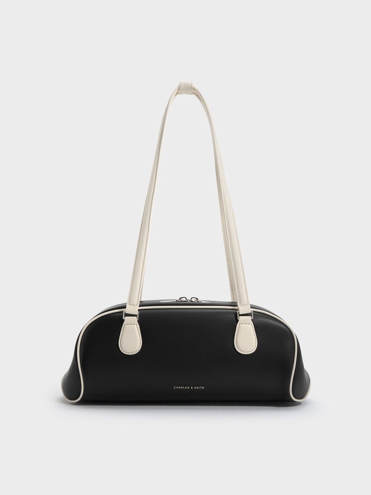 Nelly Two-Tone Elongated Shoulder Bag, Multi, hi-res