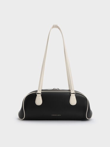 Nelly Two-Tone Elongated Shoulder Bag, Multi, hi-res