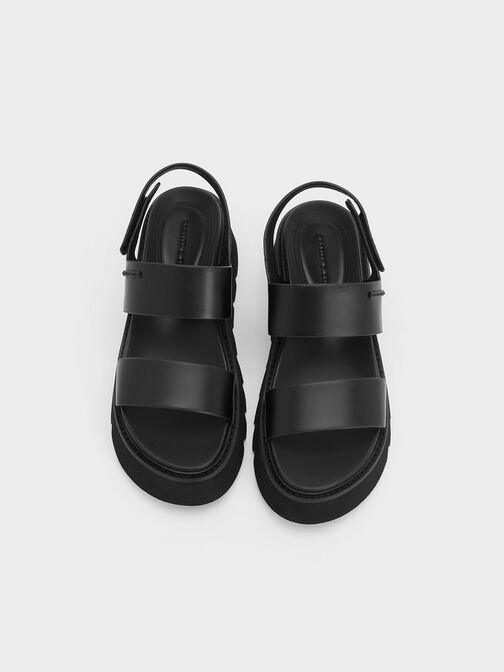 Jadis Chunky Flatform Sandals, Black, hi-res