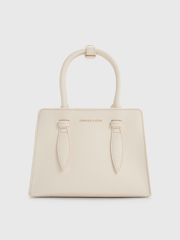 Allyn Structured Trapeze Tote Bag, Cream, hi-res