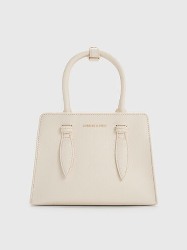 Allyn Structured Trapeze Tote Bag, Cream, hi-res