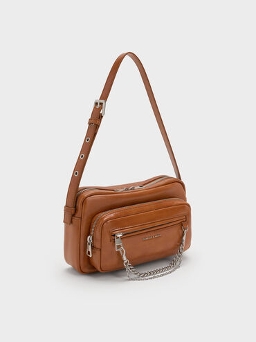 Atwood Chain Crossbody Bag, Distressed Tan, hi-res