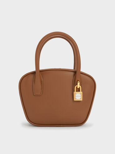 Suki Padlock Tote Bag, Chocolate, hi-res