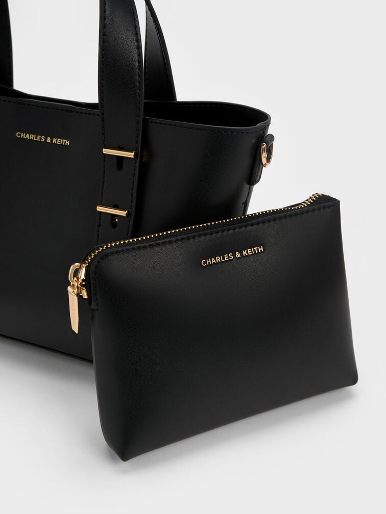 Mini Shania Double-Handle Tote Bag, Black, hi-res