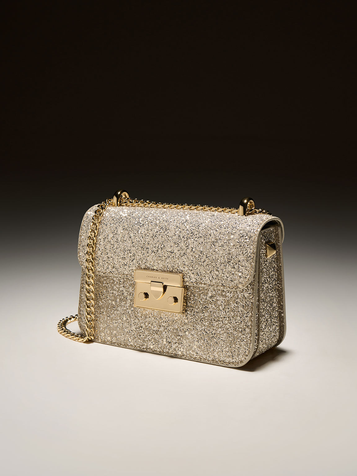 Charles and keith glitter bag sale