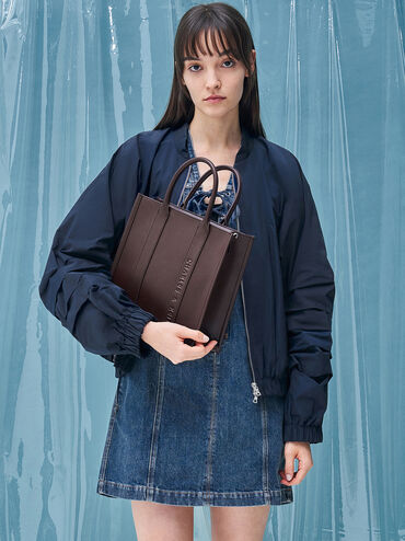 Clover Tote Bag, Plum, hi-res