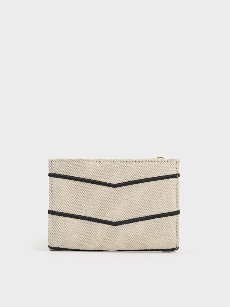 Eleni Canvas Chevron Wallet, Multi, hi-res
