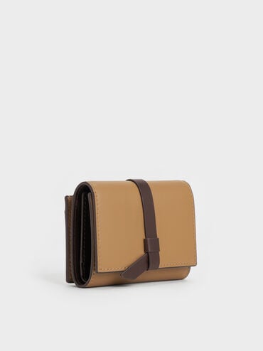 Calla Two-Tone Knotted-Strap Small Wallet, Sahara Sand, hi-res