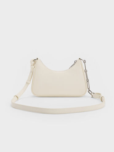 Lane Chain-Strap Shoulder Bag, Cream, hi-res