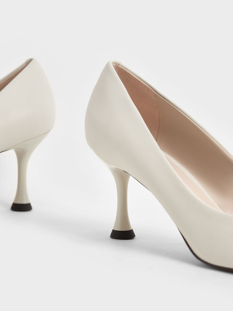 Spool Heel Pumps, Chalk, hi-res
