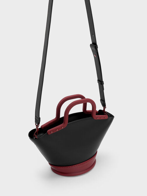Fan Double Handle Tote Bag, Red, hi-res