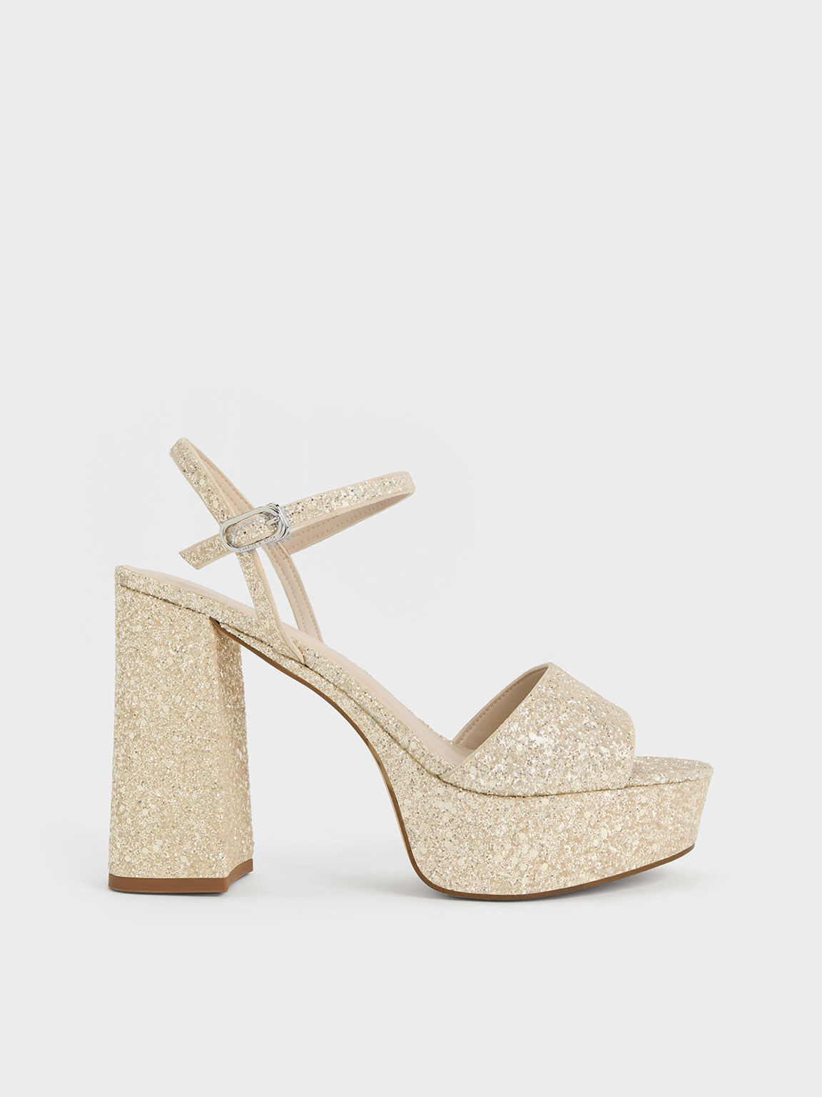 Gold platform top sandals