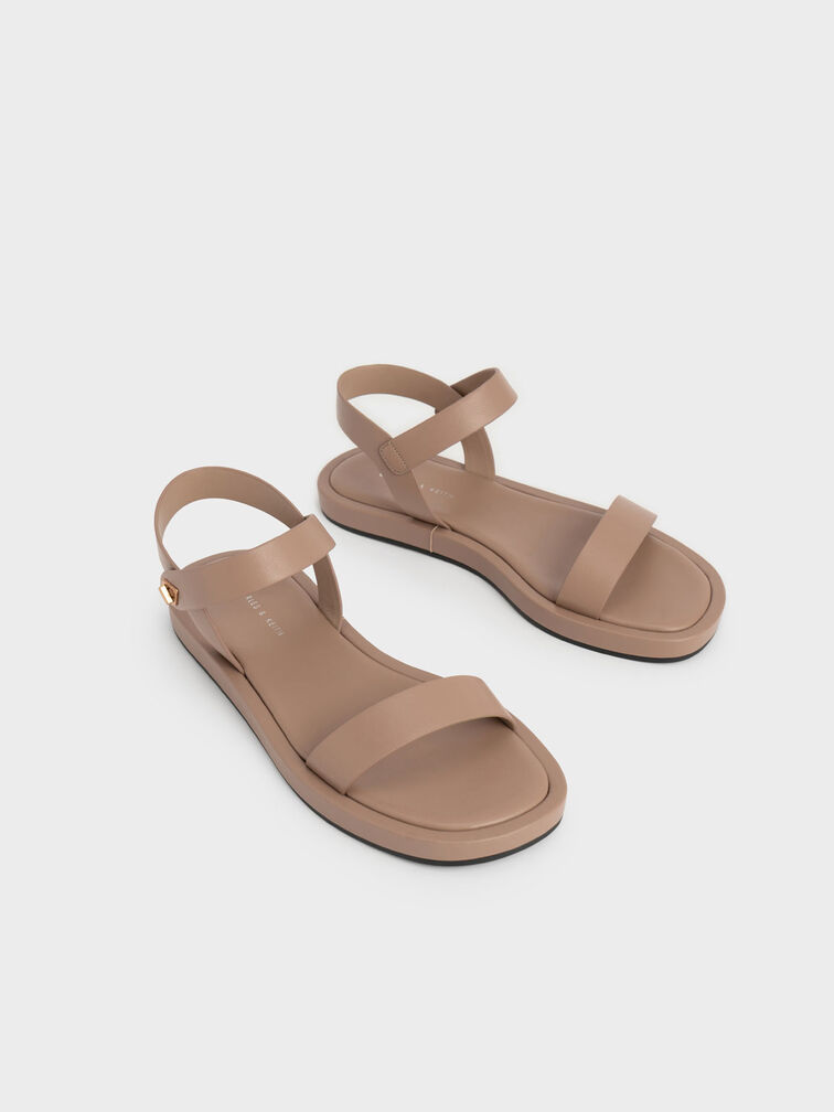 Back Strap Sandals, Camel, hi-res