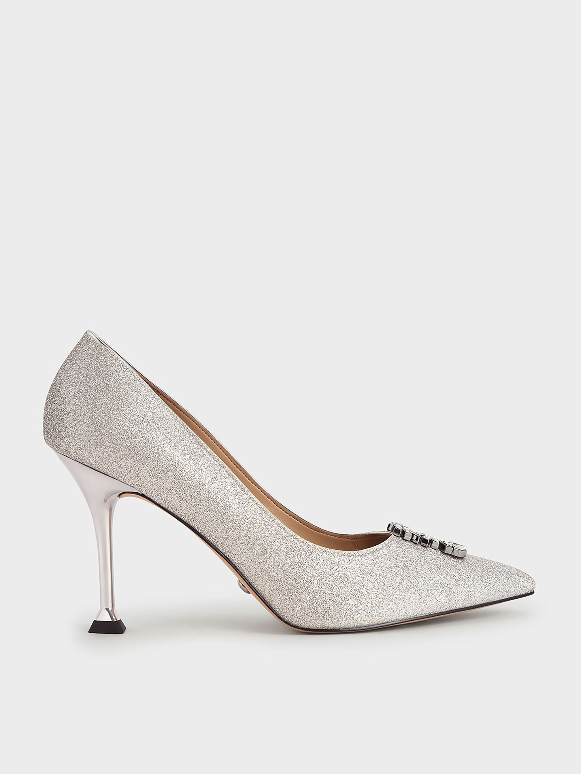 Silver new arrivals sparkly heels