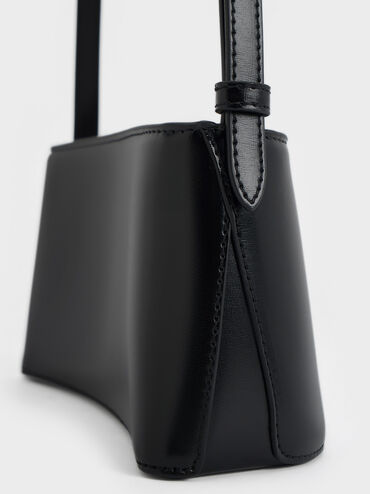 Wisteria Elongated Shoulder Bag, Black, hi-res