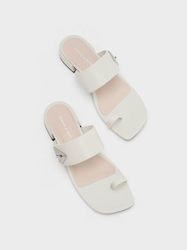 Trice Metallic Accent Toe-Ring Sandals, Chalk, hi-res