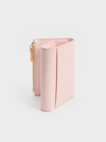 Briony Curved Flap Wallet, Light Pink, hi-res
