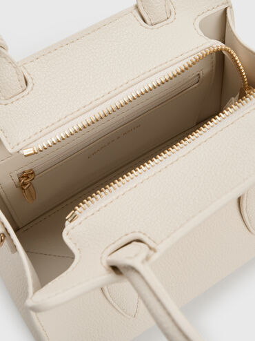 Allyn Structured Trapeze Tote Bag, Cream, hi-res