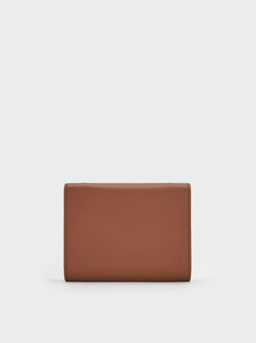 Edna Turn-Lock Knotted-Strap Wallet, Chocolate, hi-res