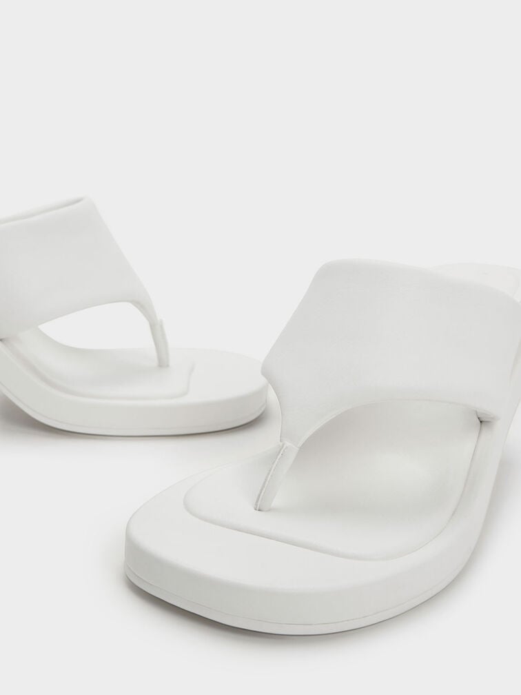 Noemi Spool Heel Sandals, White, hi-res