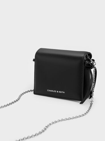 Hazel Bow Small Wallet, Noir, hi-res