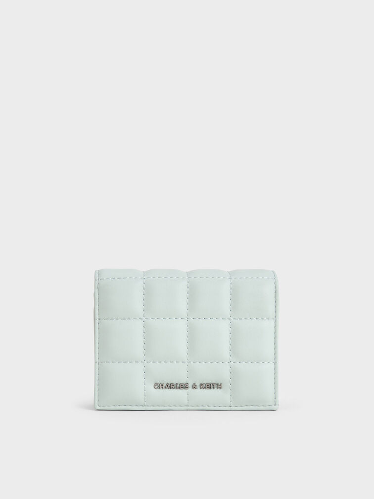 Cassia Quilted Chain-Handle Mini Wallet, Sage Green, hi-res