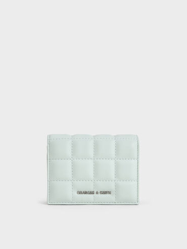 Cassia Quilted Chain-Handle Mini Wallet, Sage Green, hi-res