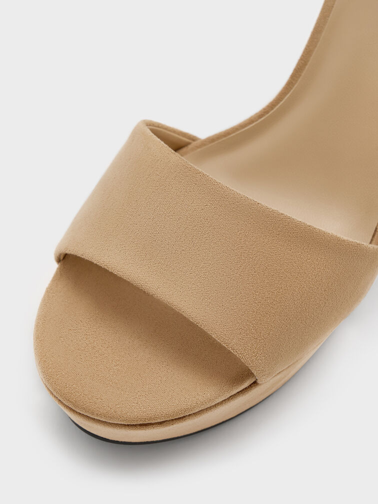 Faux Suede Block-Heel Platform Sandals, Sand, hi-res