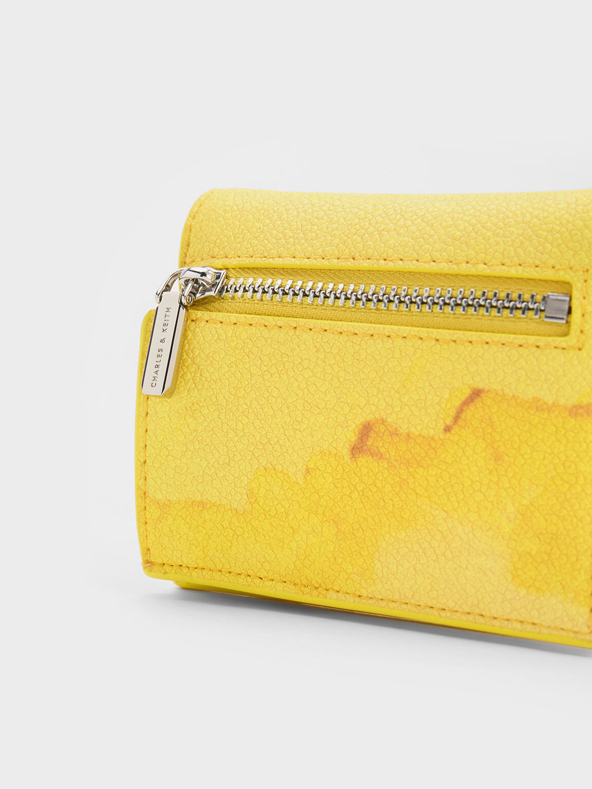 Yellow Marble Print Bi Fold Small Wallet CHARLES KEITH IN