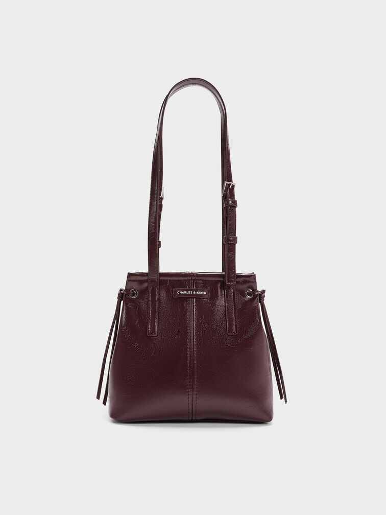 Noane Elongated-Handle Tote Bag, Wineberry Red, hi-res
