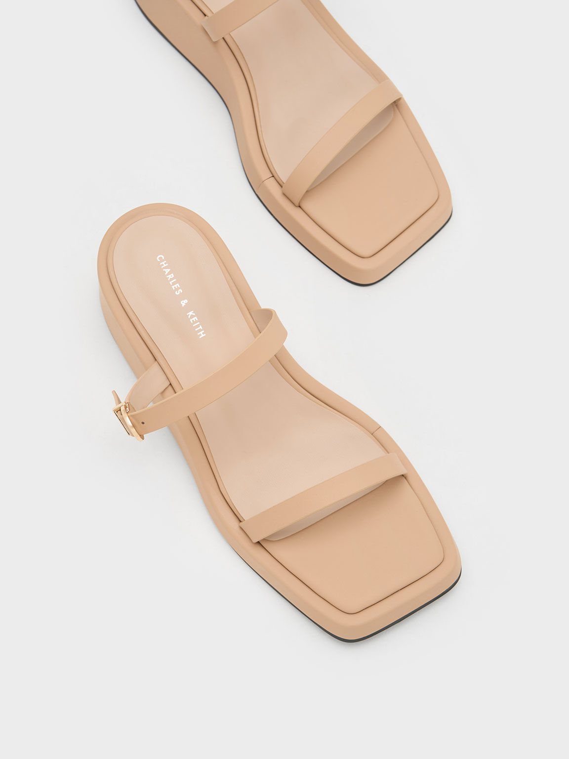 Nude wedge 2025 mules