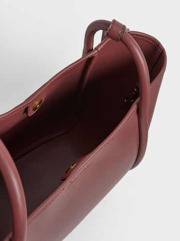 Large Slouchy Tote Bag, Chocolate, hi-res