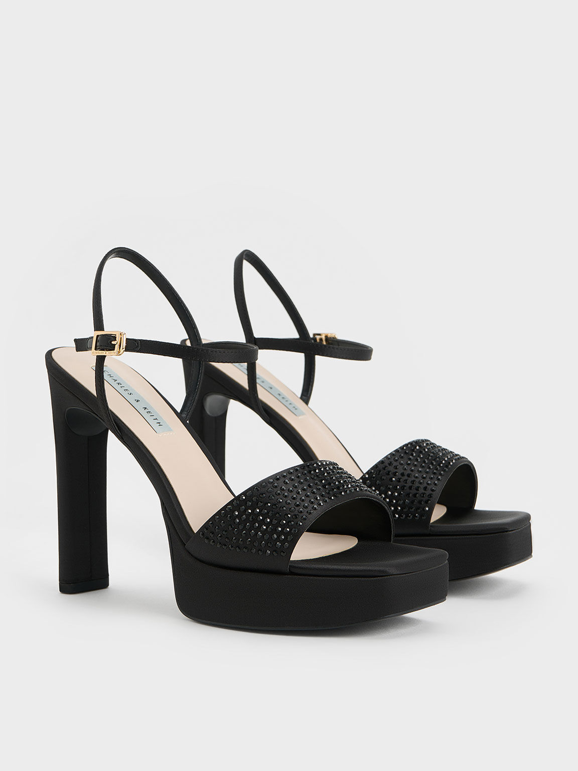 Crystal embellished shop platform sandals