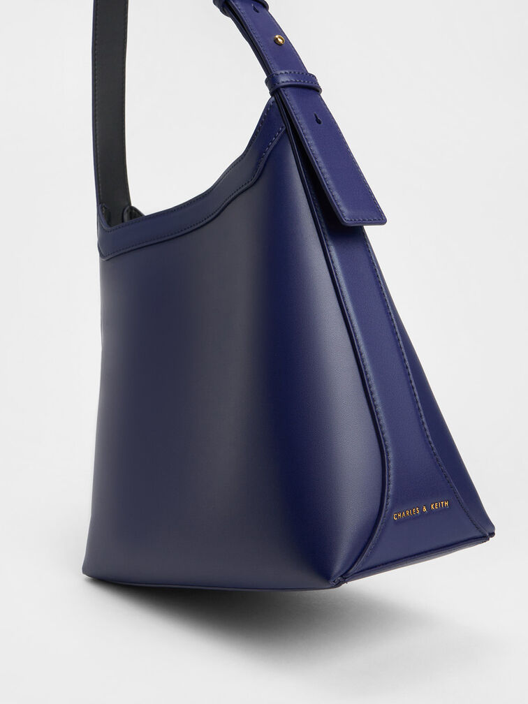 Leona Large Hobo Bag, Navy, hi-res