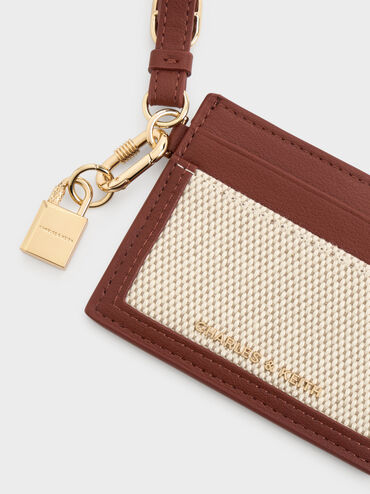 Scottie Canvas Card Holder, Brick, hi-res