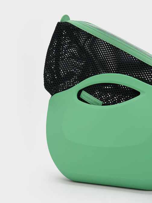 Cocoon Curved Handle Bag, Green, hi-res