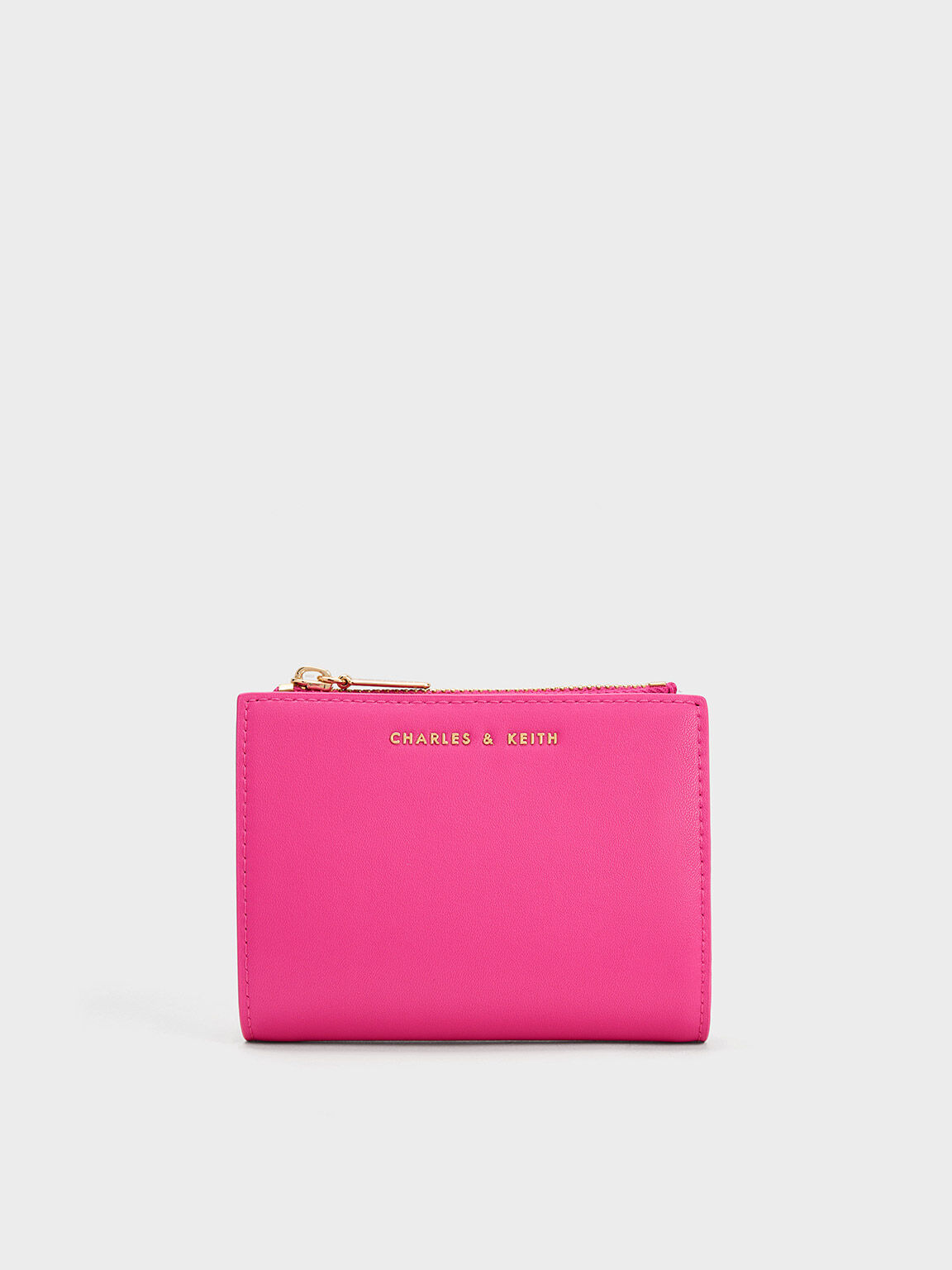 Harmonee Top Zip Small Wallet, Fuchsia, hi-res