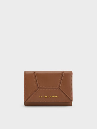 Nasrin Geometric Wallet, Chocolate, hi-res