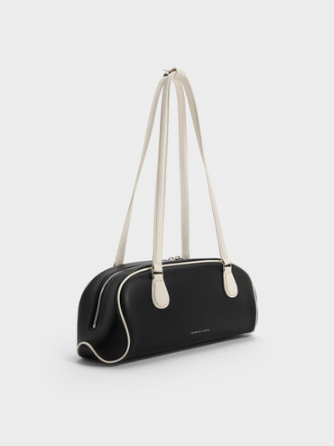 Nelly Two-Tone Elongated Shoulder Bag, Multi, hi-res