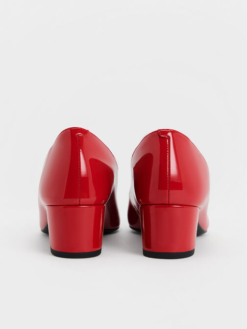 Clementine Double Crystal-Buckle Mary Jane Pumps, Red, hi-res