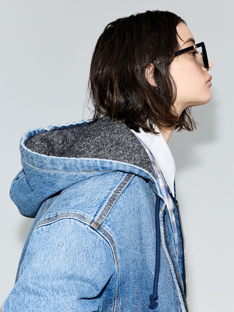 Maude Recycled Acetate Square Sunglasses, Black, hi-res