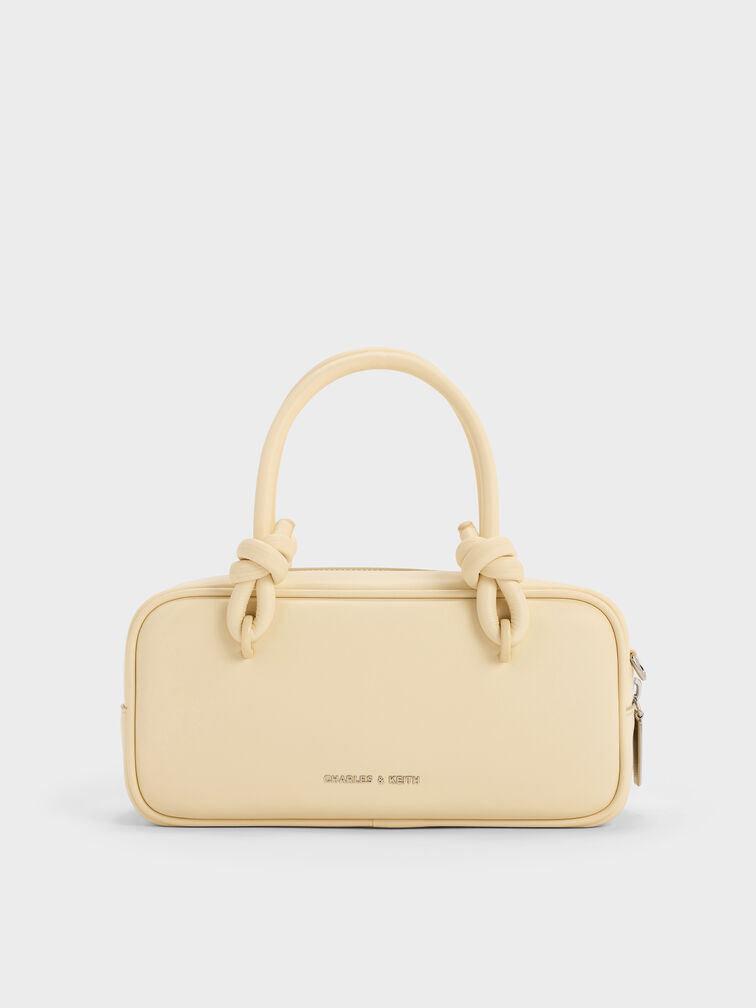 Sammie Knotted-Handle Elongated Bag, Butter Yellow, hi-res
