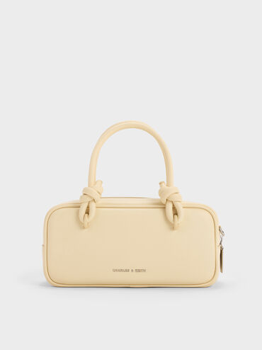 Sammie Knotted-Handle Elongated Bag, Butter Yellow, hi-res
